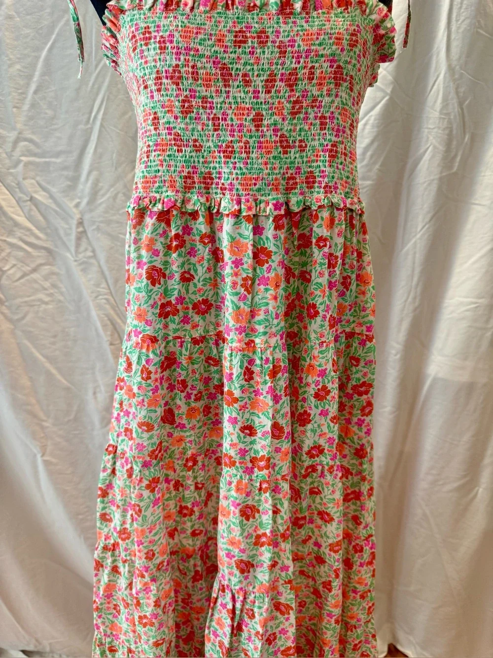 J. Crew Cotton voile smocked dress in storybook floral - Picture 4 of 9